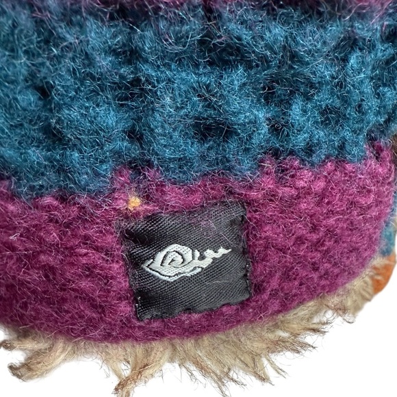 EVEREST DESIGNS Trapper Hat Mens One Size Wool Fleece Fur Lined Patch Knit - Picture 5 of 10